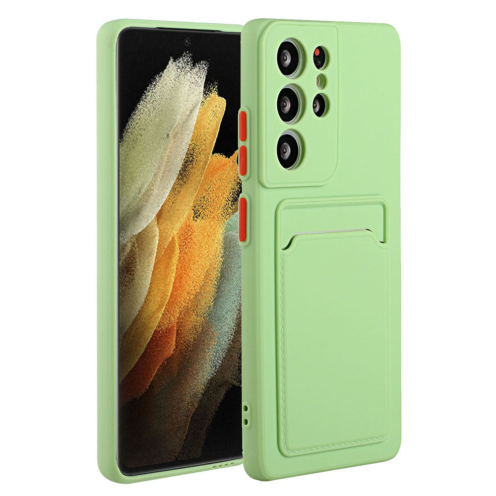 Anti-drop Phone Case For Samsung Galaxy S23 Ultra Flexible TPU Protective Phone Cover with Card Holder Anti-drop Phone Case For Samsung Galaxy S23 Ultra Flexible TPU Protective Phone Cover with Card Holder